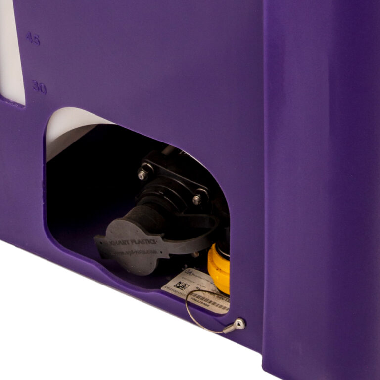 HDPE IBC tote with removable bottle replacement system