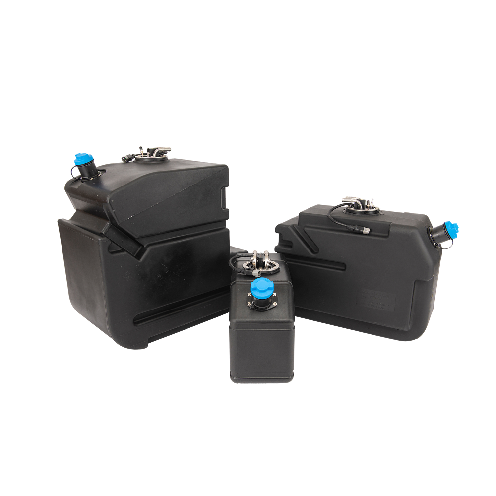 Group of rotomolded fuel tanks