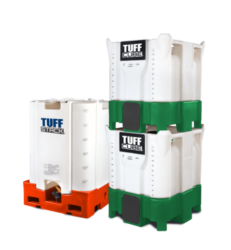 Stack of TUFF Series Intermediate Bulk Containers (IBC Tanks)