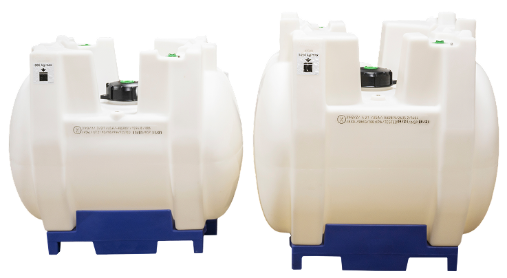 Two rotomolded IBCs