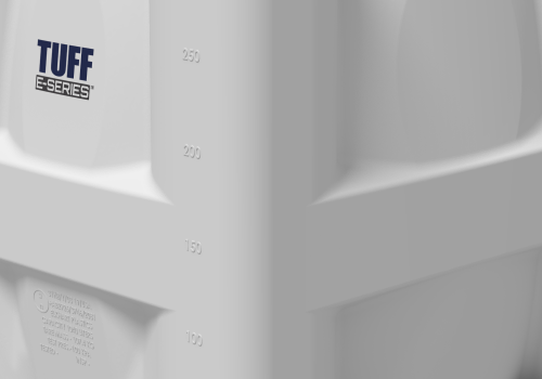 TUFF E-Series reusable IBC tote for agricultural chemical transport