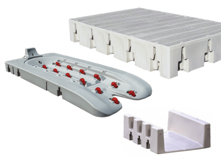 Rotomolding floating dock systems