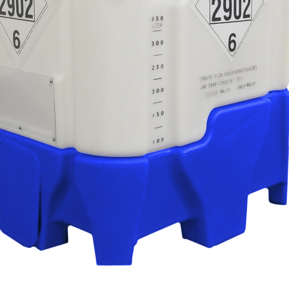 Stackable poly IBC container for chemical storage and dispensing